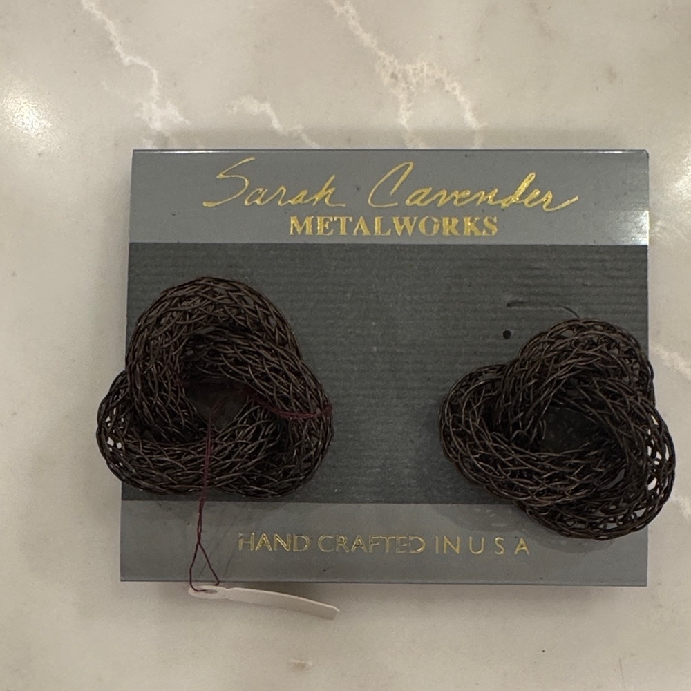Sarah Cavender Metalworks Knot Clip Earrings